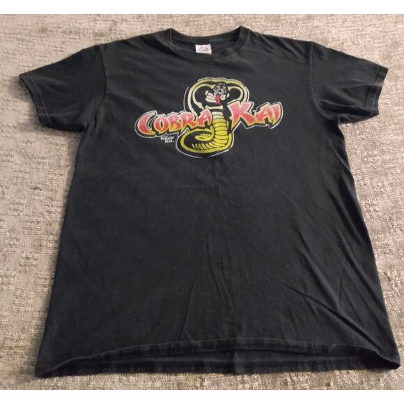 The Karate Kid Cobra Kai Tre Shirt Men's Medium 90's Movie Vintage Black - Picture 2 of 9